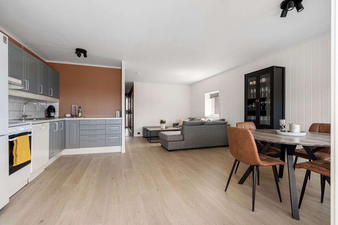 Open-plan kitchen and living space